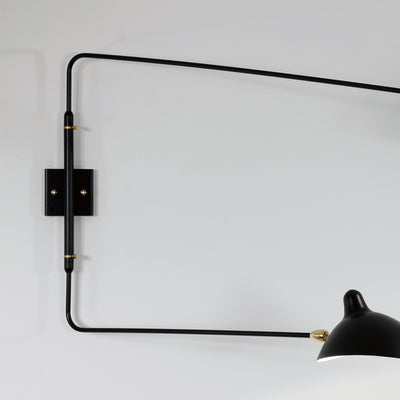 TWO STRAIGHT ARMS wall light (1954)