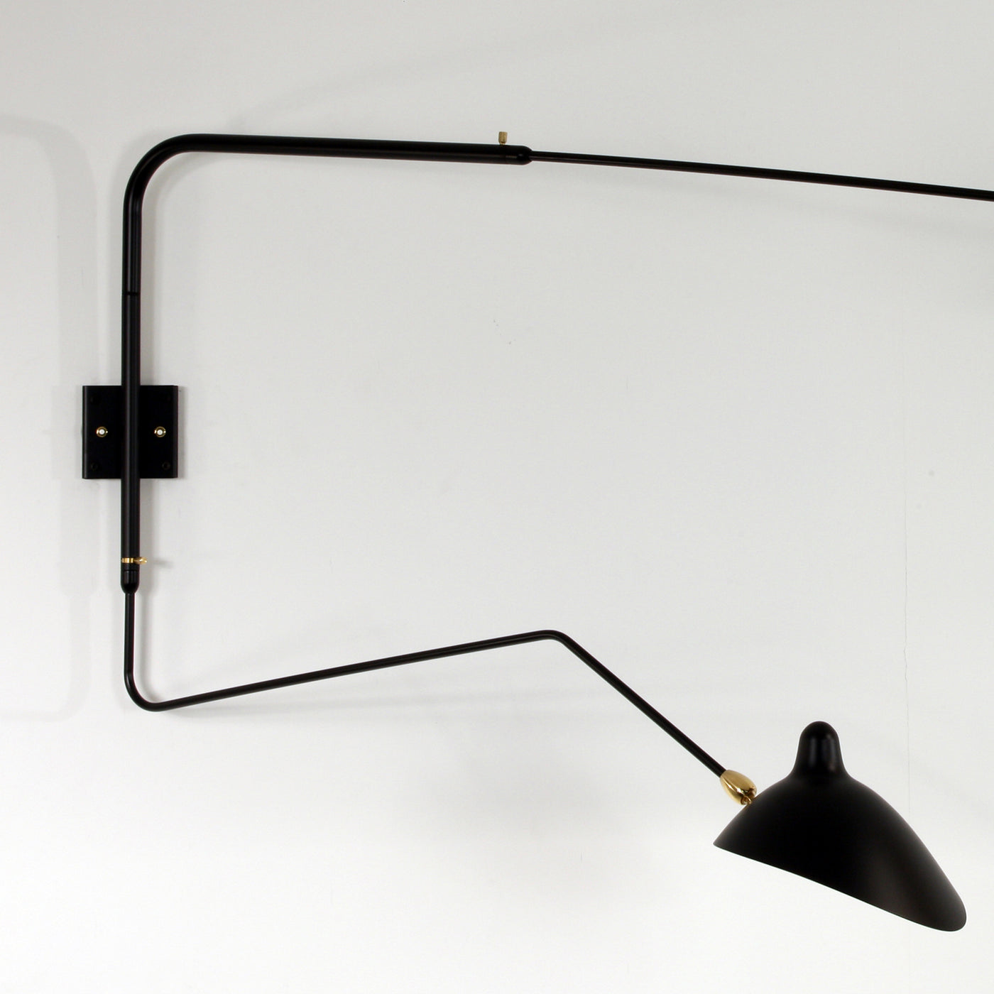 ONE ARM STRAIGHT ONE CURVED wall light (1954)