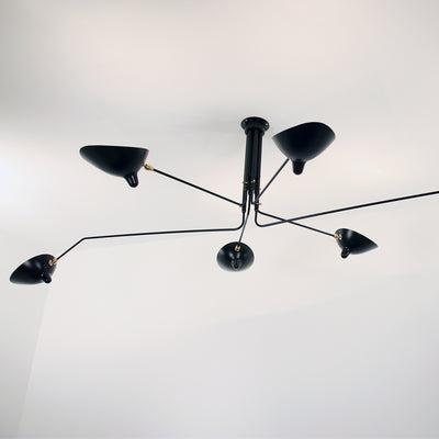 SIX ROTATING ARMS ceiling lamp (1958)
