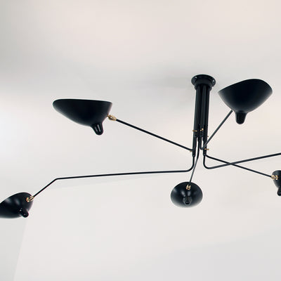 SIX ROTATING ARMS ceiling lamp (1958)