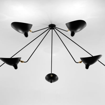 SEVEN STILL ARMS SPIDER ceiling light (1958)