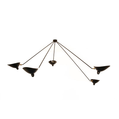 FIVE STILL ARMS SPIDER ceiling light (1958)