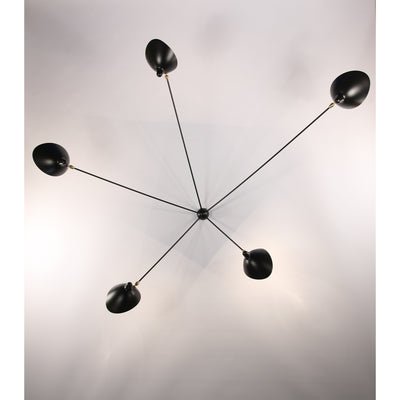FIVE STRAIGHT ARMS SPIDER wall light (1954)