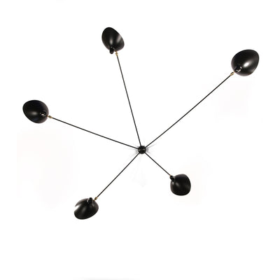 FIVE STRAIGHT ARMS SPIDER wall light (1954)