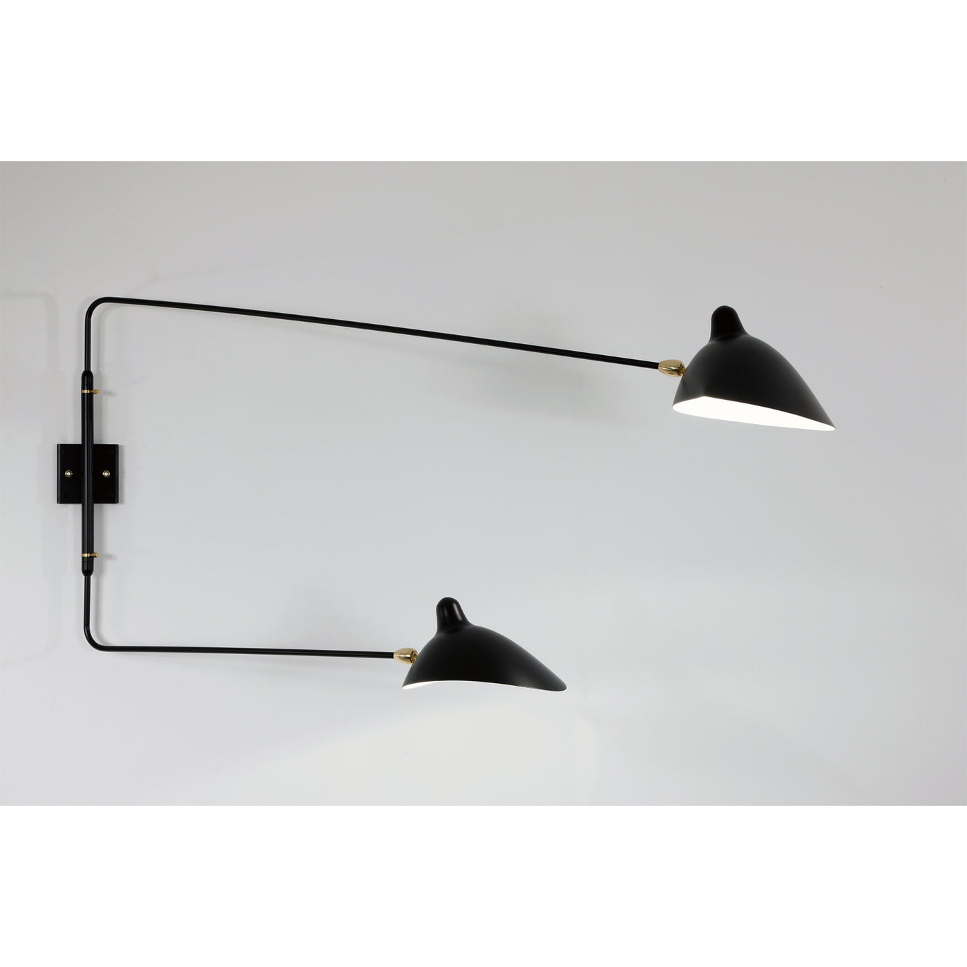 TWO STRAIGHT ARMS wall light (1954)