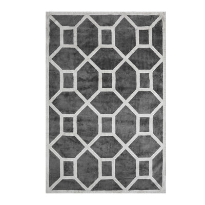 luxusní skandinávský koberec, art deco koberec, šedý koberec