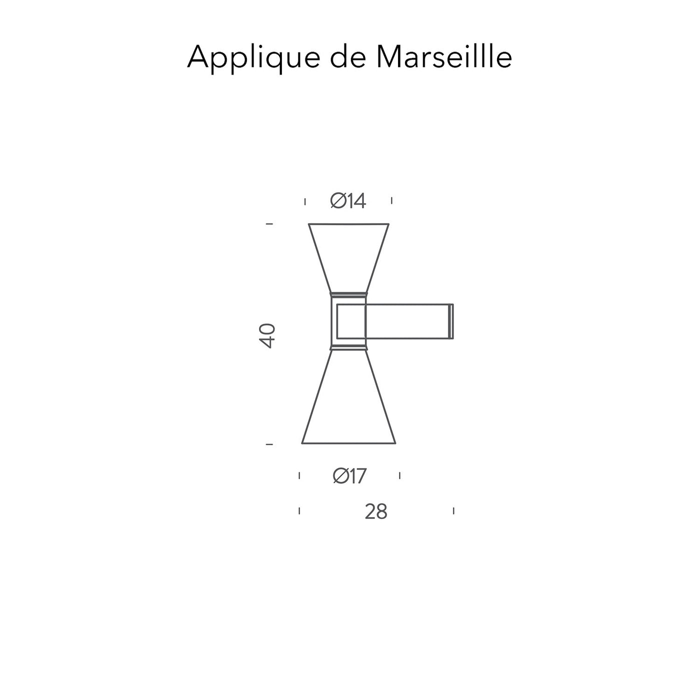 Applique de Marseille nástěnné svítidlo
