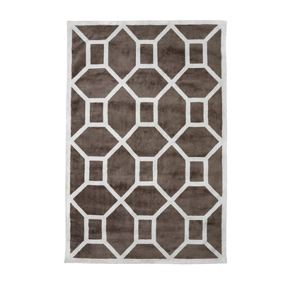 luxusní skandinávský koberec, art deco koberec, hnědý koberec