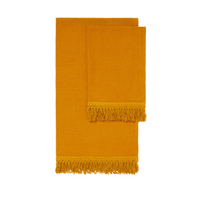 Luxusní lněné ručníky Once Milano v oranžové barvě, Romein concept store, Lněné ručníky, minimalistické doplňky do koupelny, koupelnové doplňky