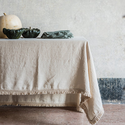 Luxusní lněný ubrus Once Milano, lněný textil, Romein
