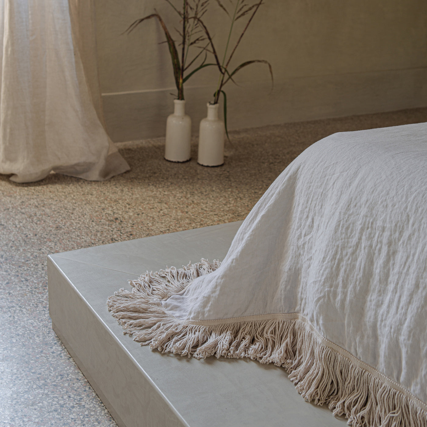 Luxusní lněný přehoz na postel Once Milano, Romein, luxusní ložní doplňky, lněný ložní textil