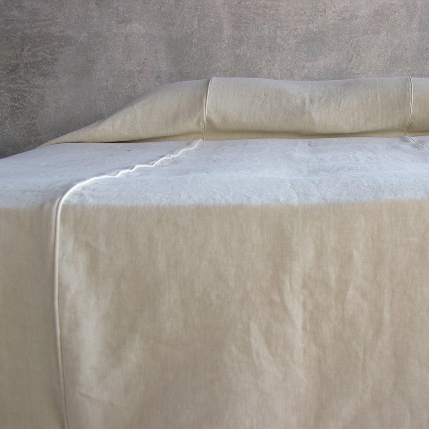 SEWING linen bedspread