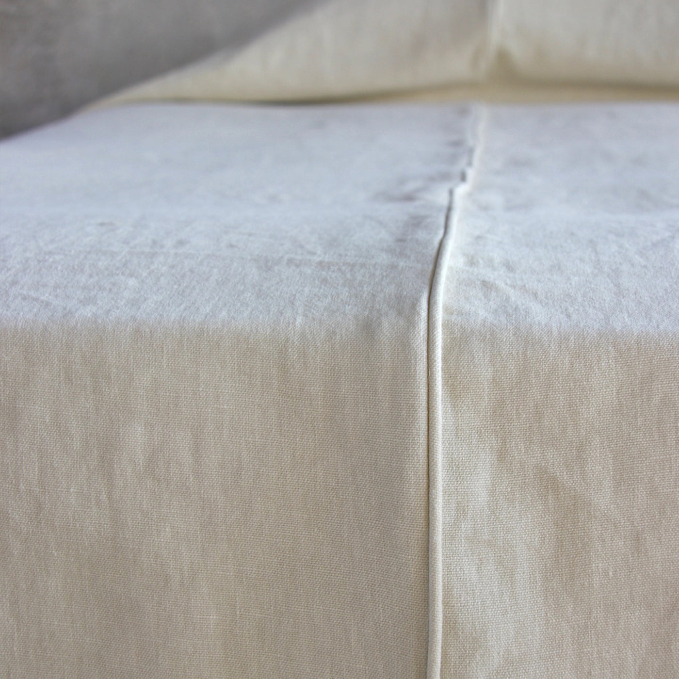 SEWING linen bedspread
