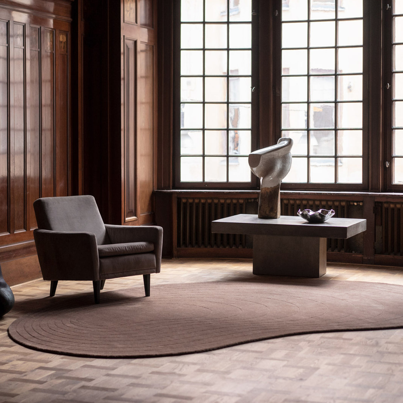 originální luxusní koberec, oválný koberec z vlny, romein concept store