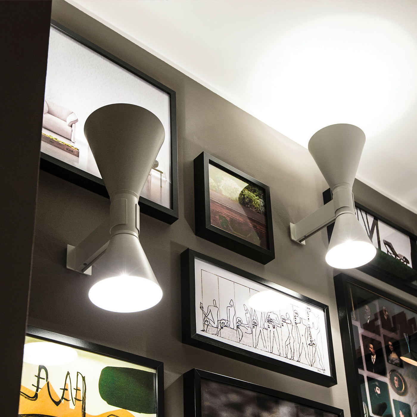 nástěnné světlo, mid century modern light, le corbusier, nemo lighting, nástěnná lampa bílá, romein