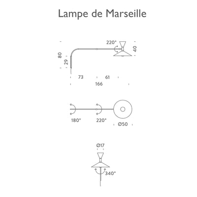 Lampe de Marseille nástěnné svítidlo